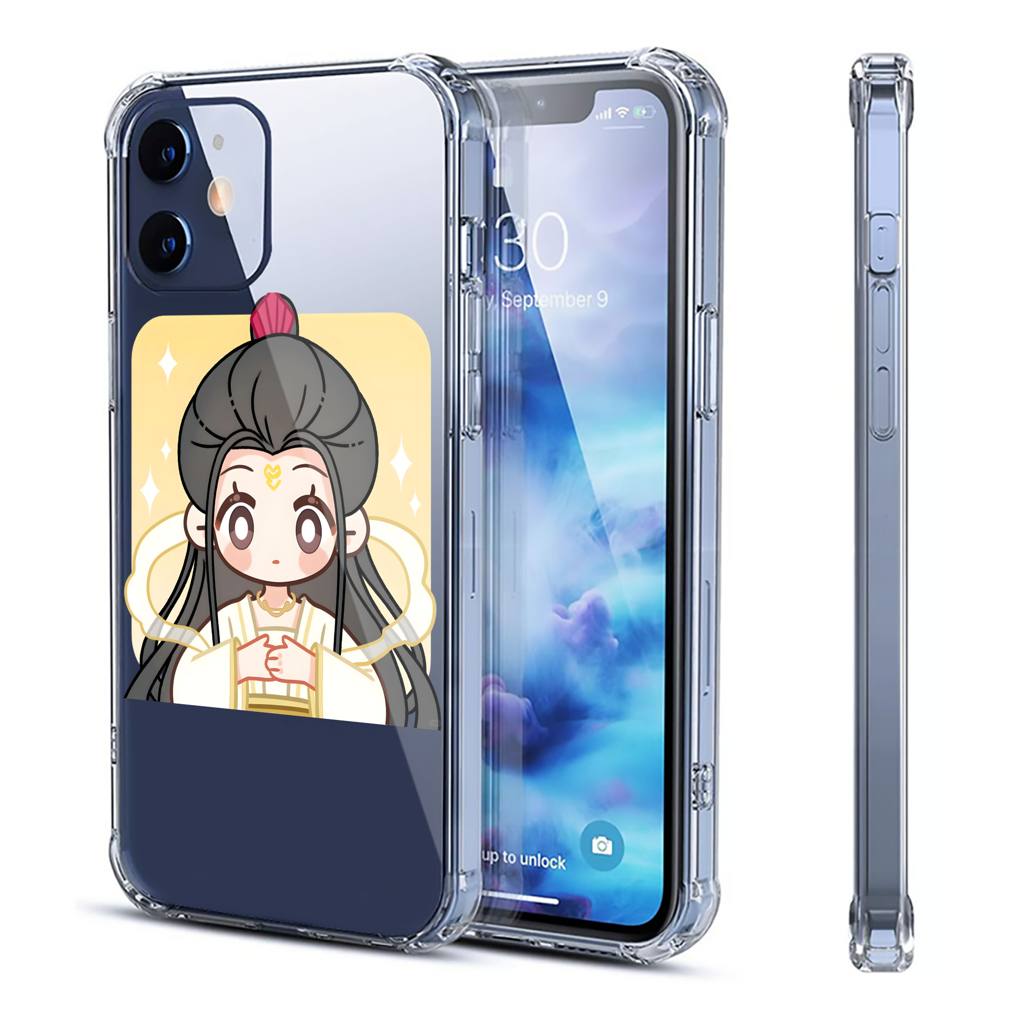 （画像用） Ne Zha 2 ナタ 魔童の大暴れ 【iPhone 12シリーズ対応】透明スマホケース（クリアソフトケース）